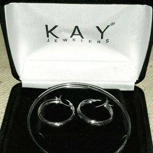 KAY JEWELERS STERLING  SILVER EARRING/BRACELET